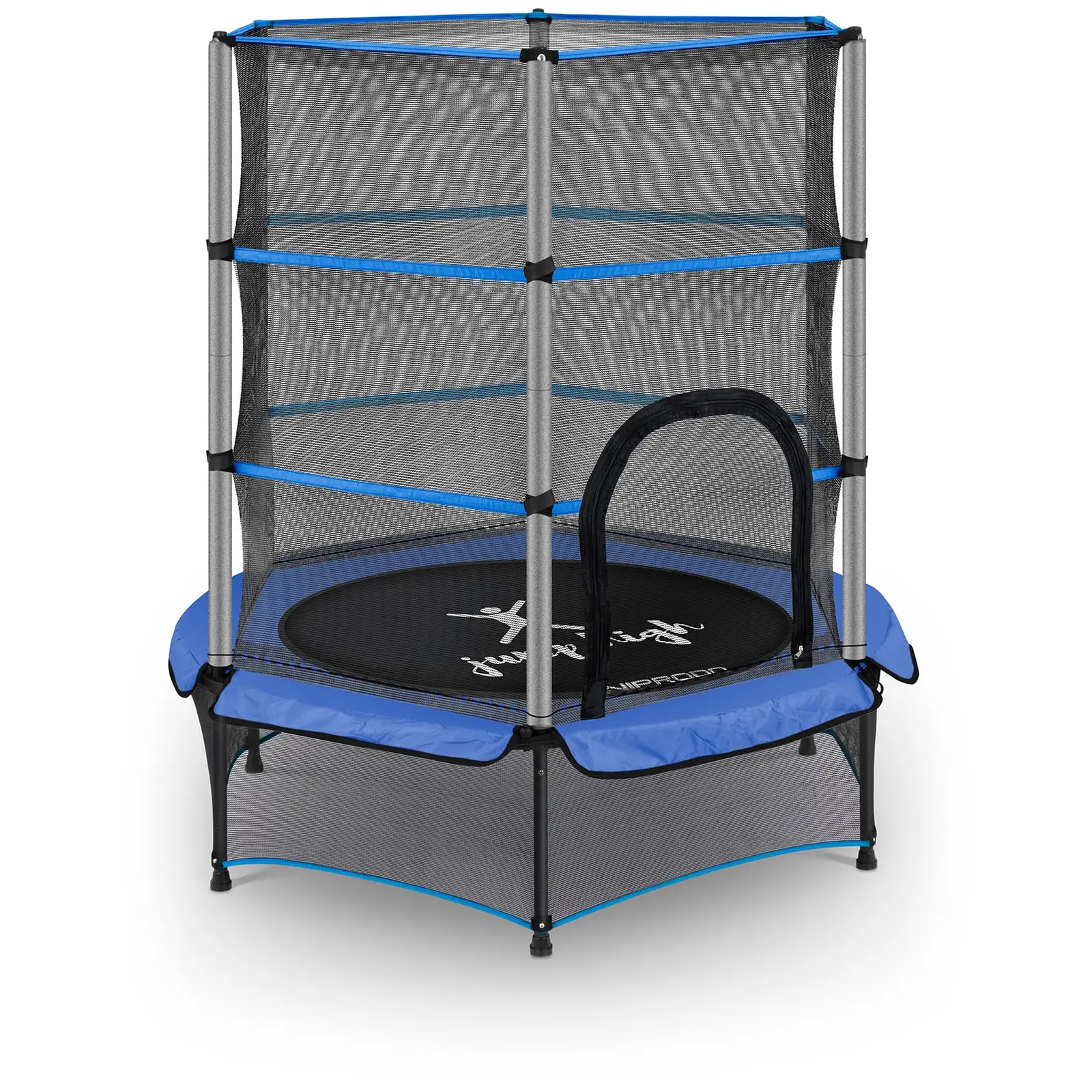 Dětská trampolína - s bezpečnostní sítí - 140 cm - 80 kg - modrá