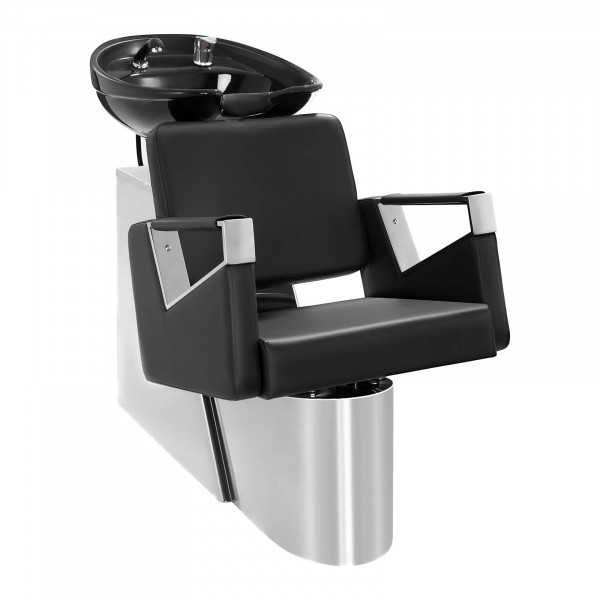 B-zboží Kadeřnický mycí box - 600 x 505 mm - Černá - základna z ušlechtilé oceli