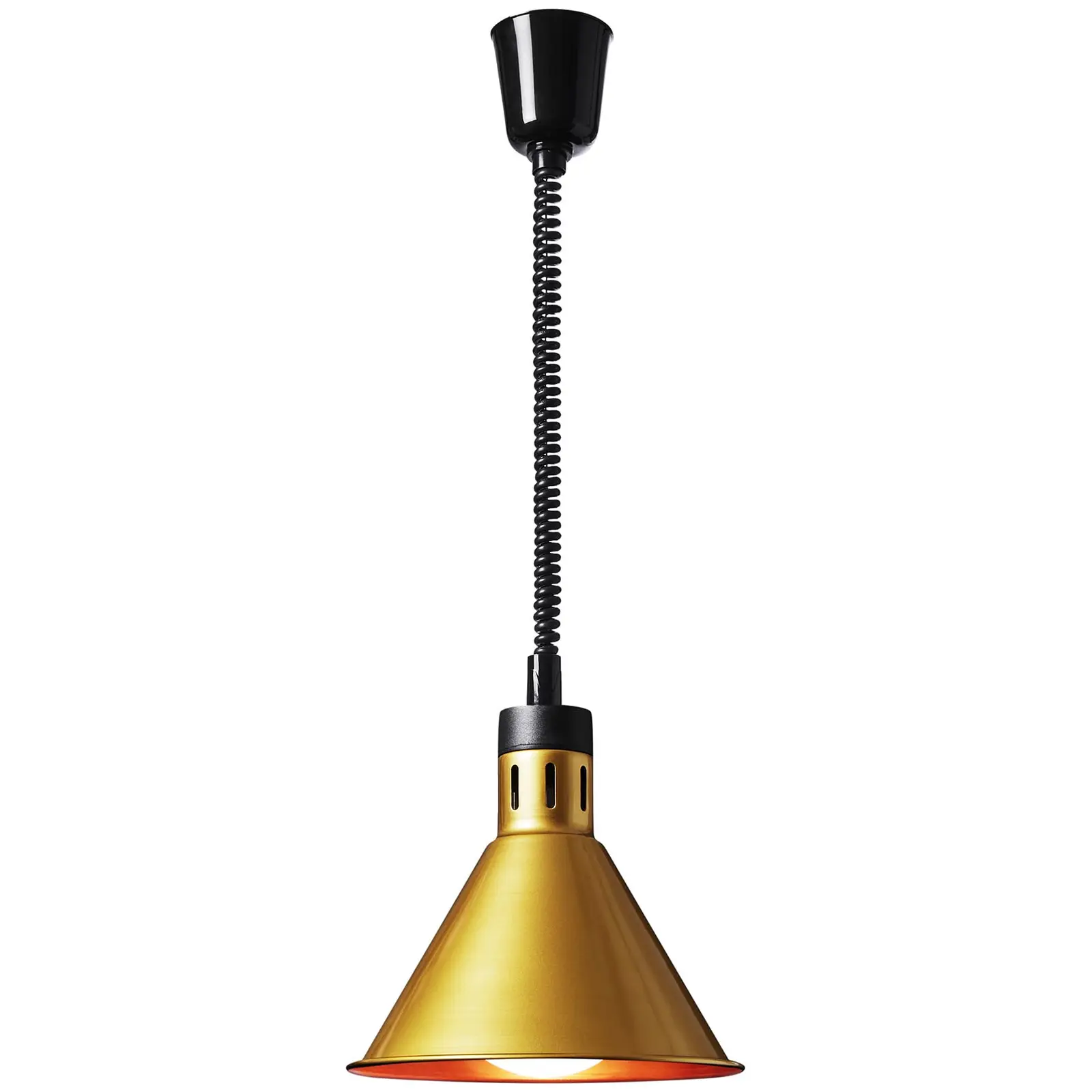 Ohřívací lampa - světle zlatá - 27 x 27 x 31 cm - Royal Catering - Ocel