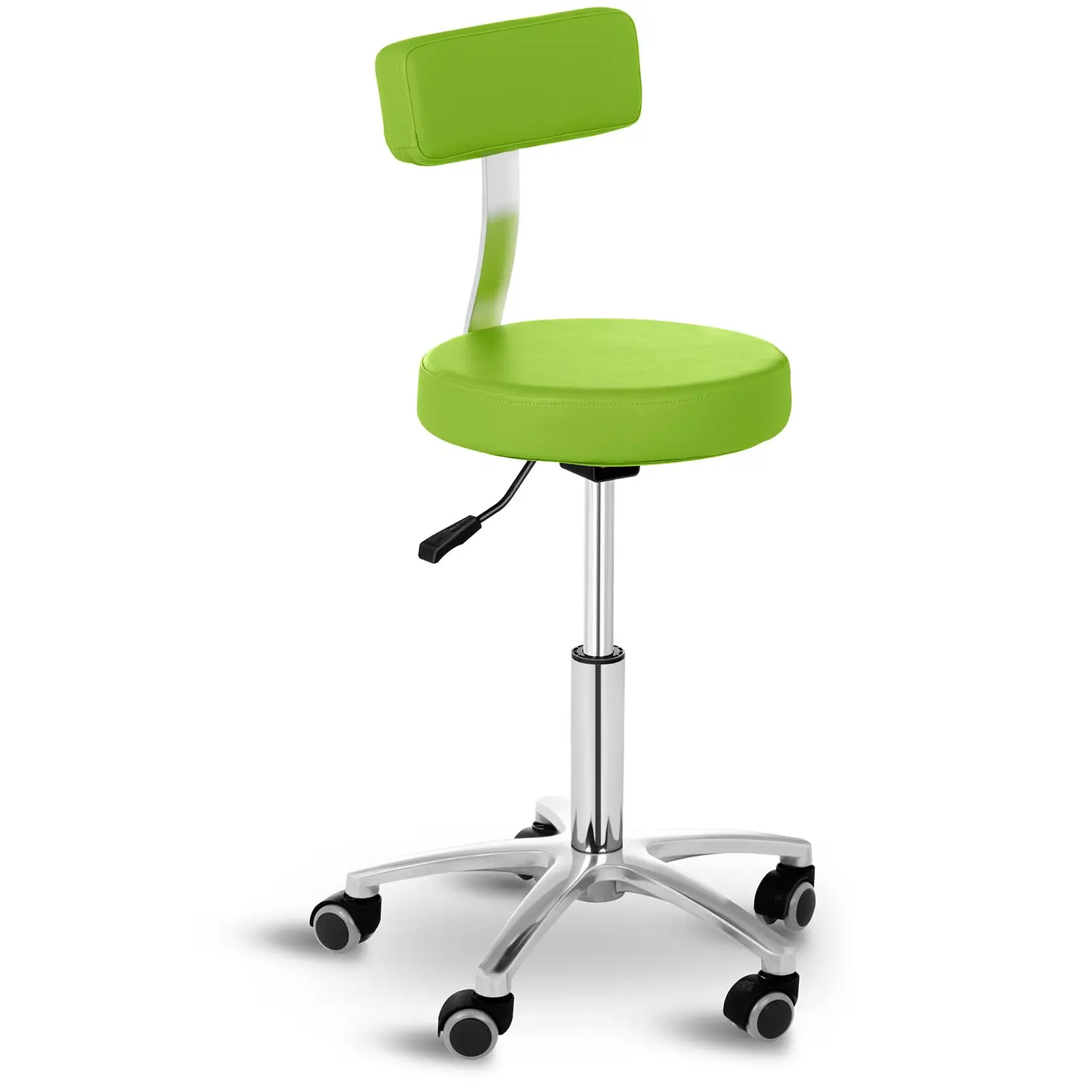 Otočná židle s opěradlem - 445- 580 mm - 150 kg - Zelená