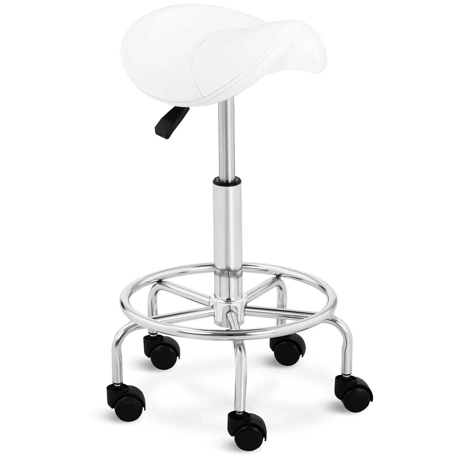 Sedlová židle - 570 - 690 mm - 150 kg - Bílá