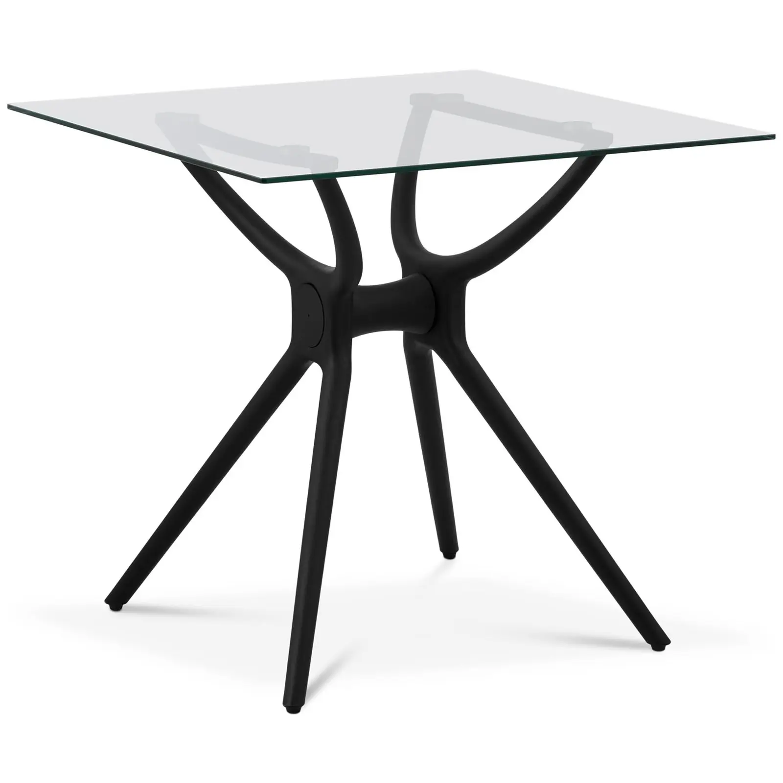 Stůl - čtvercový - 80 x 80 cm - skleněná deska