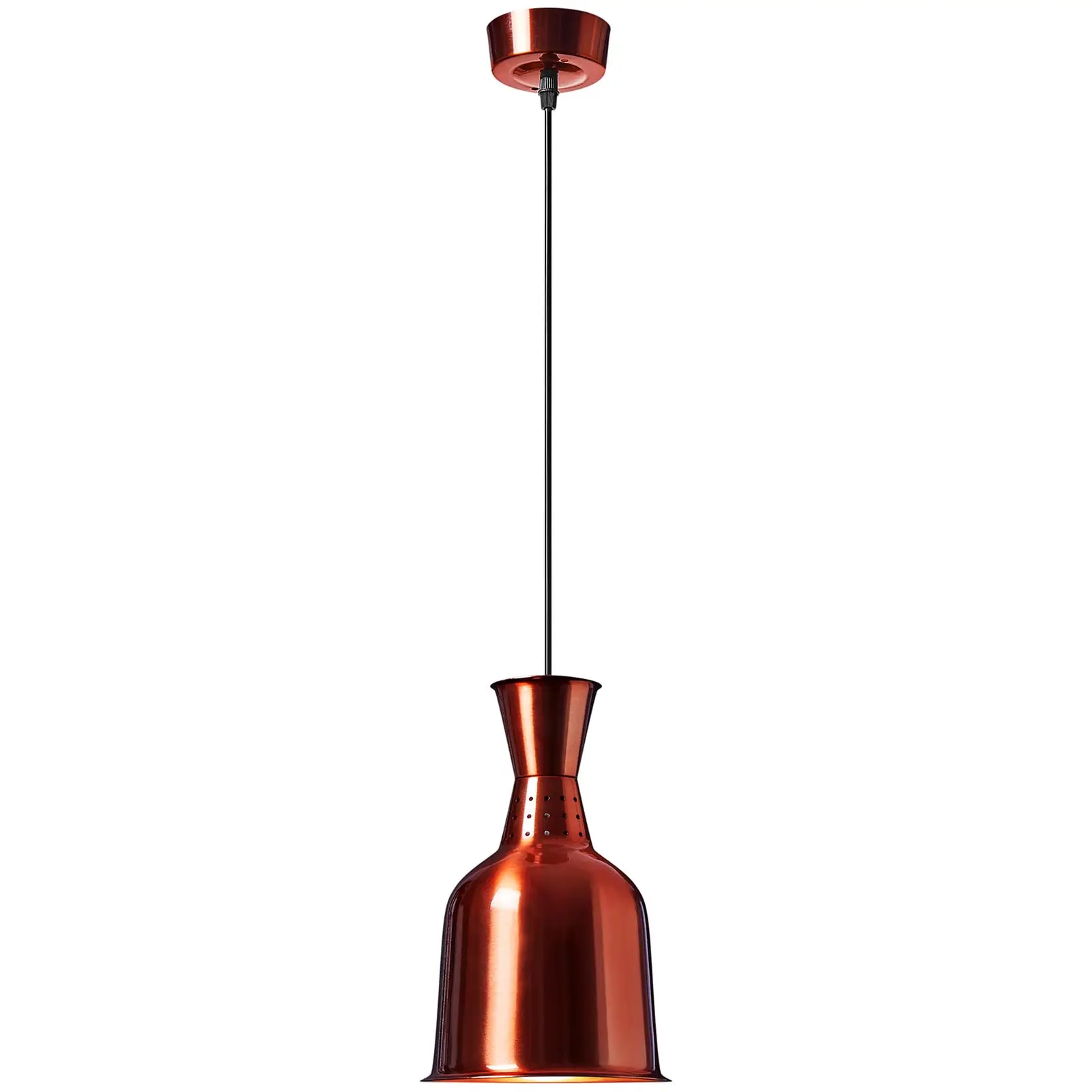 Ohřívací lampa - mosazný vzhled - 19 x 19 x 29 cm - Royal Catering - Ocel