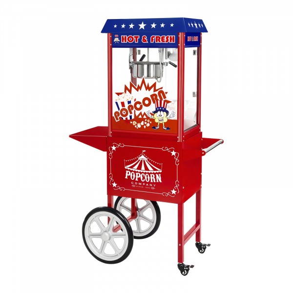 Popcornmaschine - inkl. Wagen - USA-Design - 1538 - 1