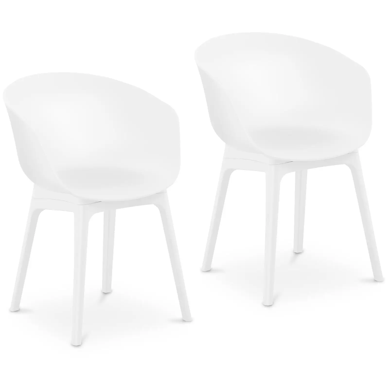 B-zboží Židle - 2dílná sada - až 150 kg - sedák 60 x 44 cm - bílá