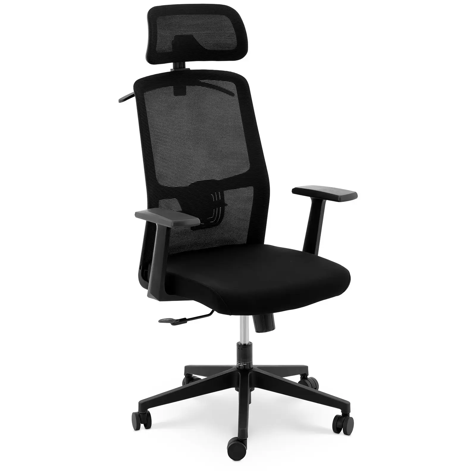 Kancelářská židle síťované opěradlo opěrka hlavy sedák 50 x 50,5 cm do 150 kg černá - Kancelářské židle Fromm & Starck