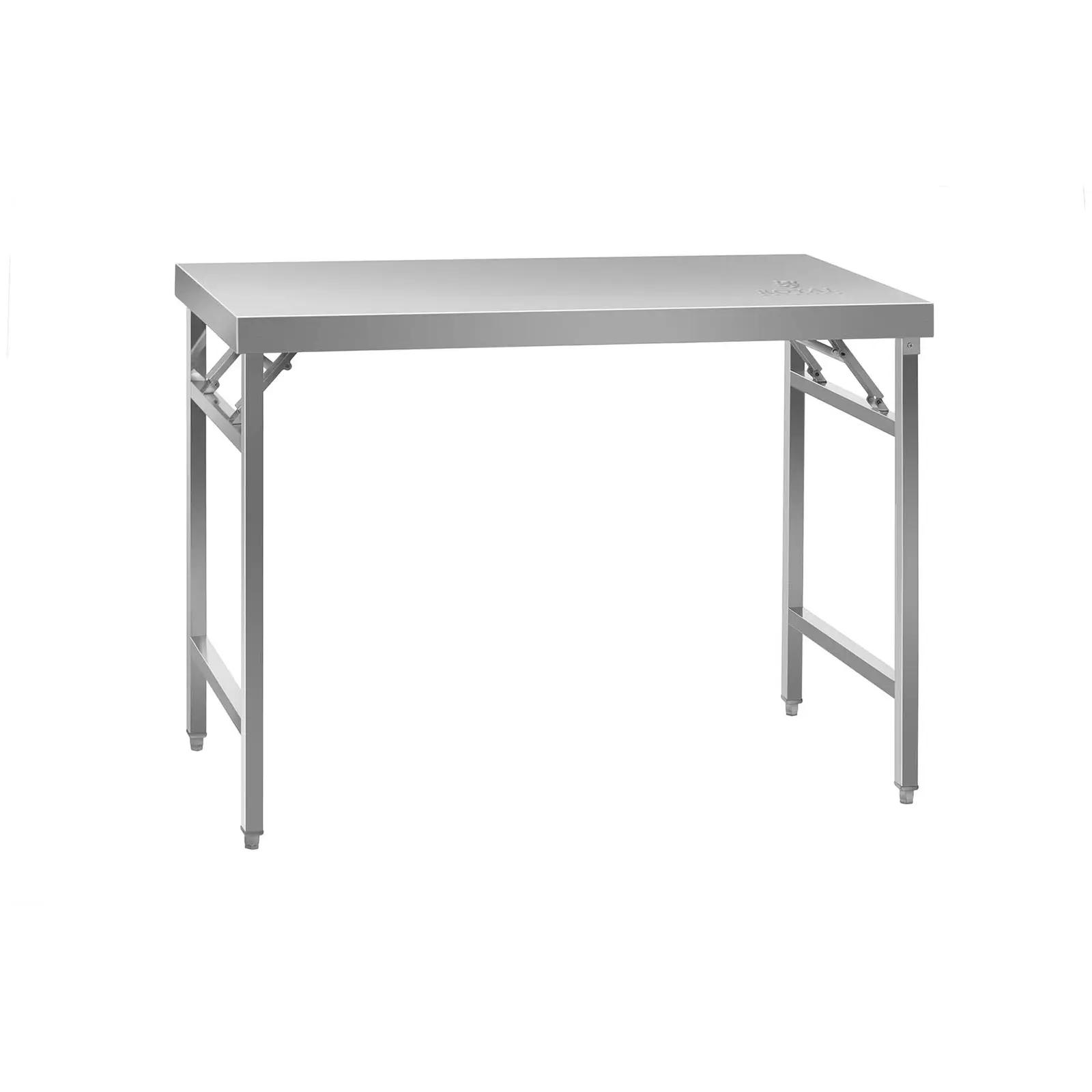 B-zboží Skládací pracovní stůl z ušlechtilé ocele - 120 x 60 cm