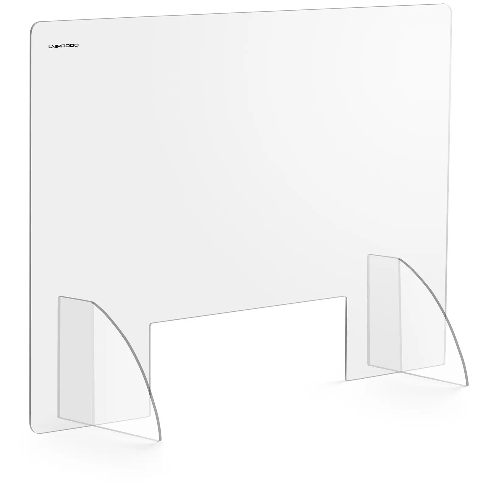 Ochranná přepážka - 95 x 65 cm - akrylátové sklo - výdejové okénko 45 x 15 cm