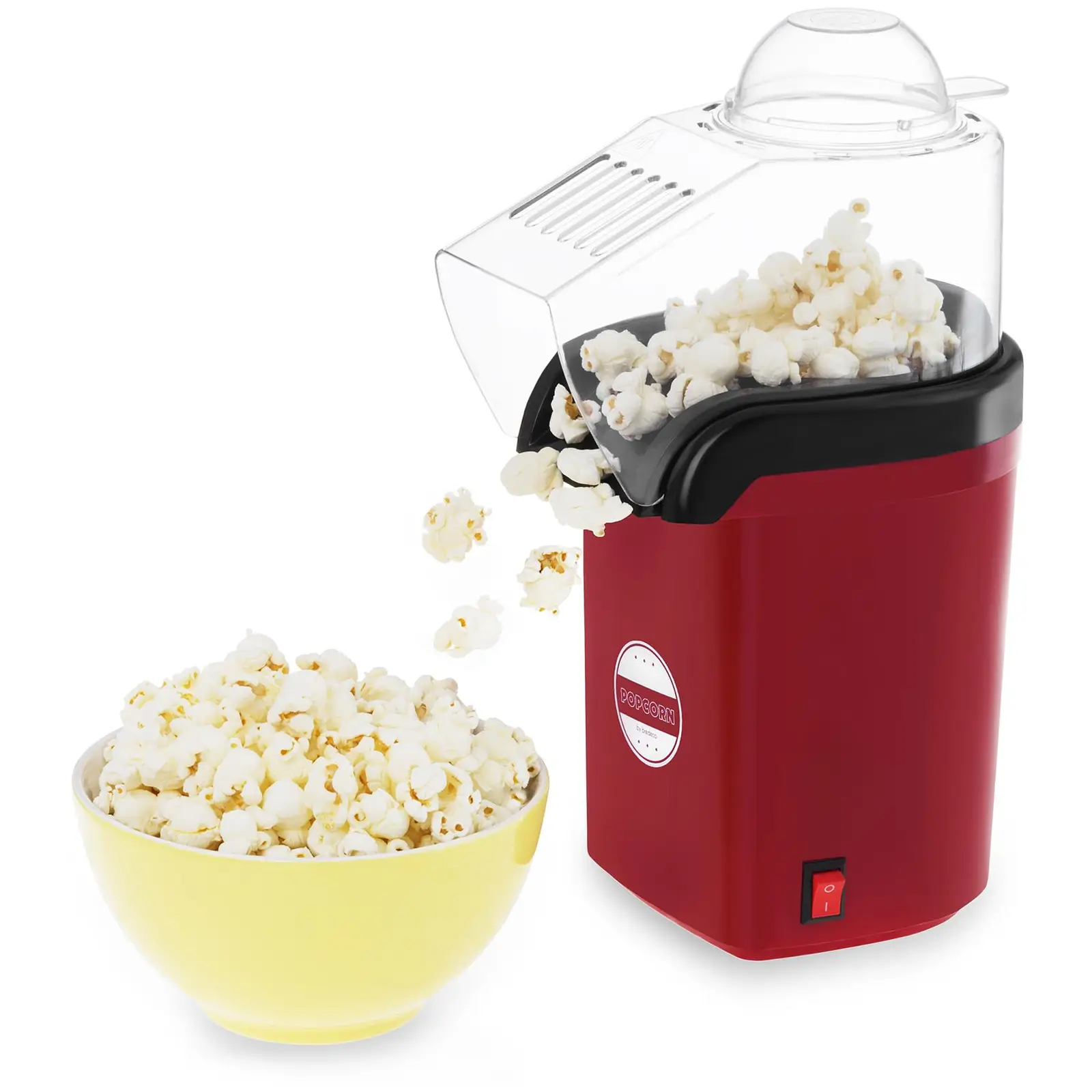 Horkovzdušný stroj na popcorn - červený