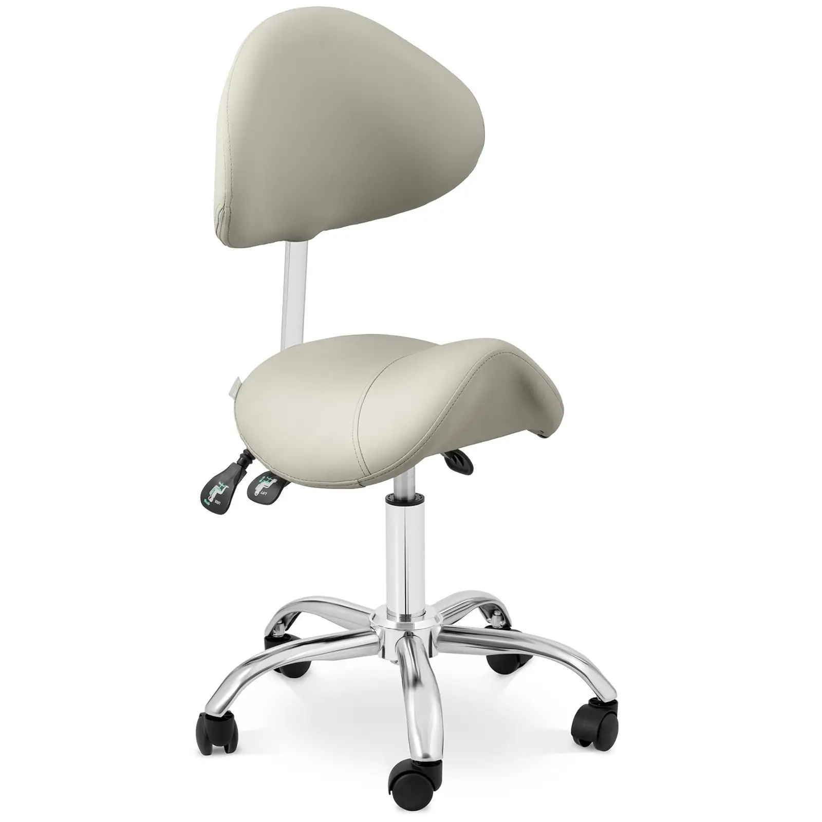 Sedlová židle -  cm - 150 kg - Šedá, Stříbrná