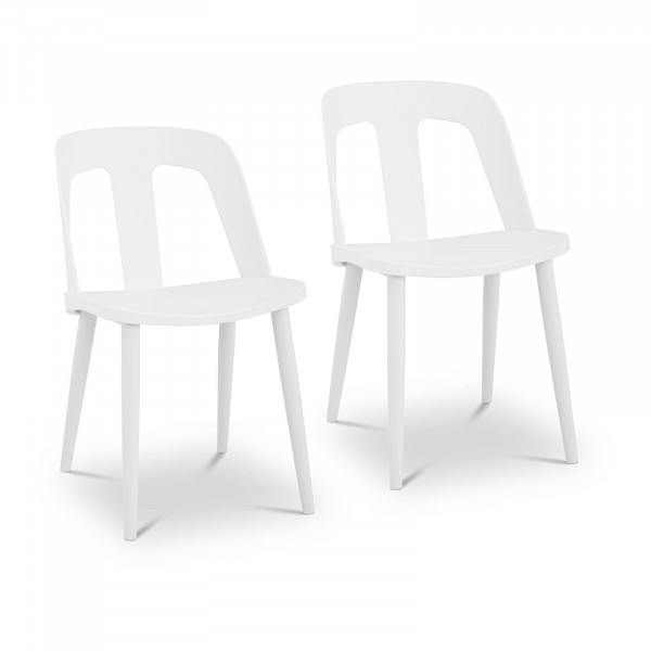 B-zboží Židle - 2dílná sada - až 150 kg - sedák 56 x 46,5 cm - černobílá