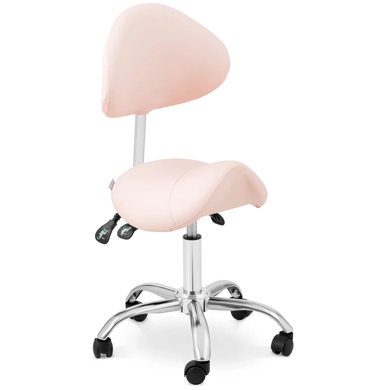 Sedlová židle -  cm - 150 kg - Růžová, Stříbrná