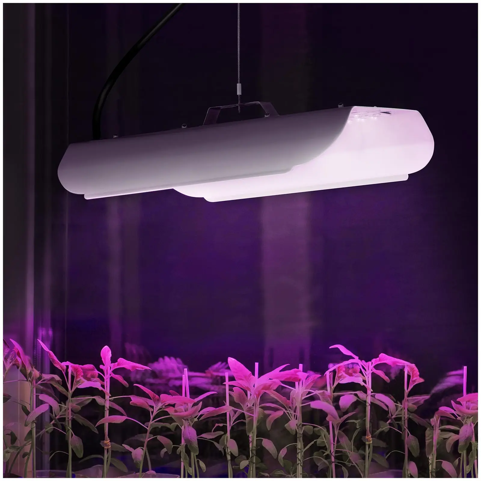 LED osvětlení pro pěstování rostlin - plné spektrum - 100 W - euro zástrčka 136 LED - 6 000 lm 