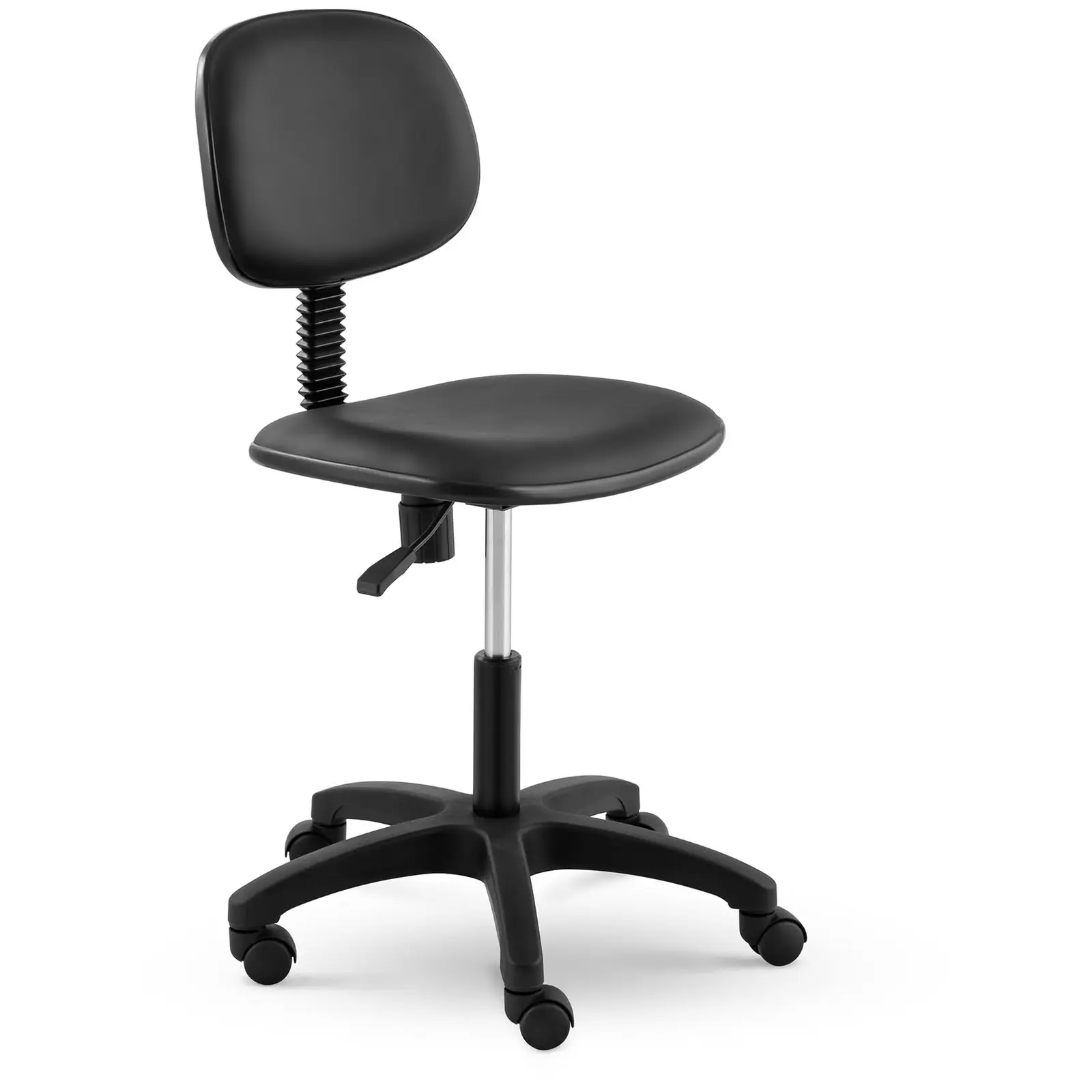Pracovní židle – 120 kg – Černá – výška nastavitelná v rozmezí 450 - 590 mm