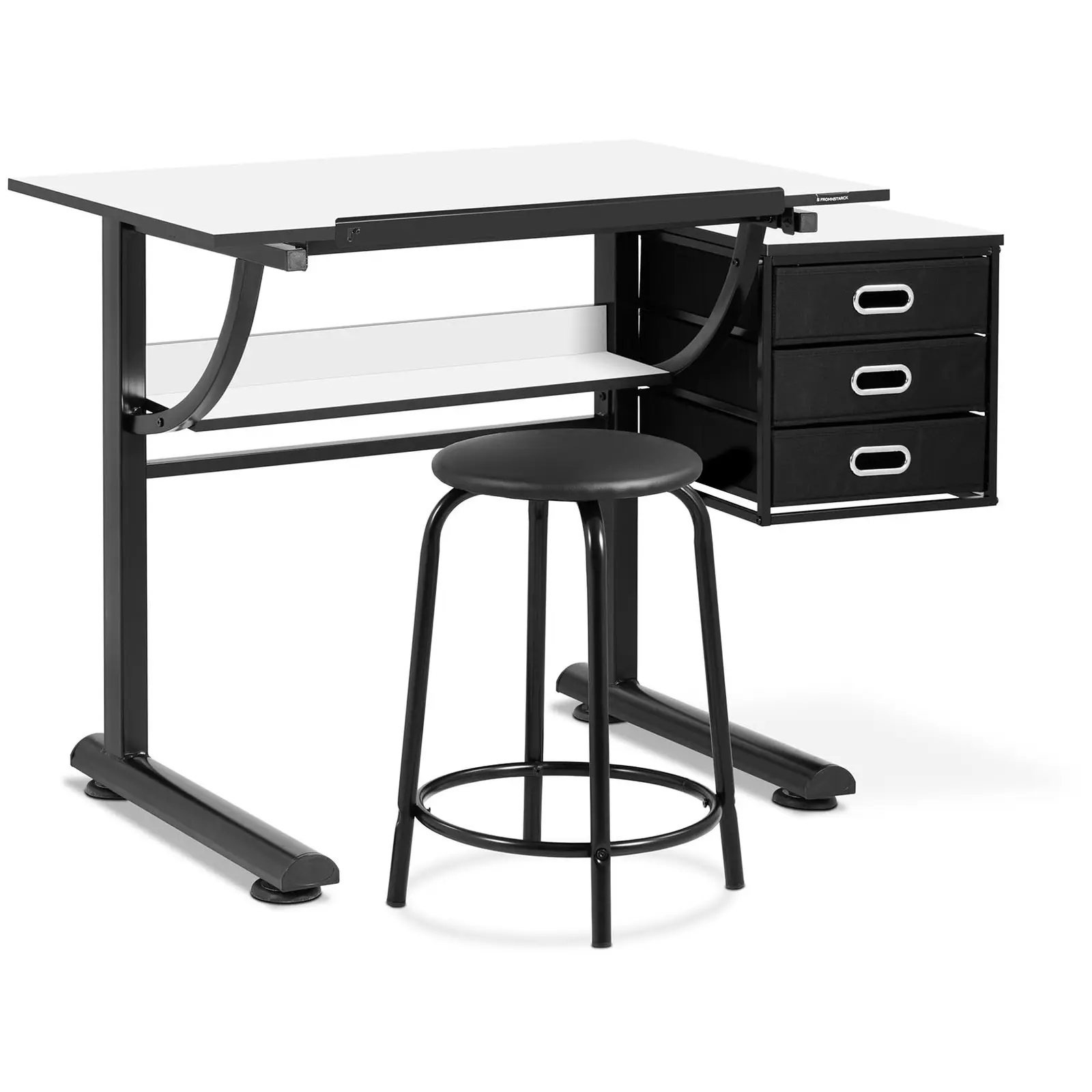 B-zboží Kreslící stůl se stoličkou pro architekty a umělce - 900 x 600 mm - zásuvky