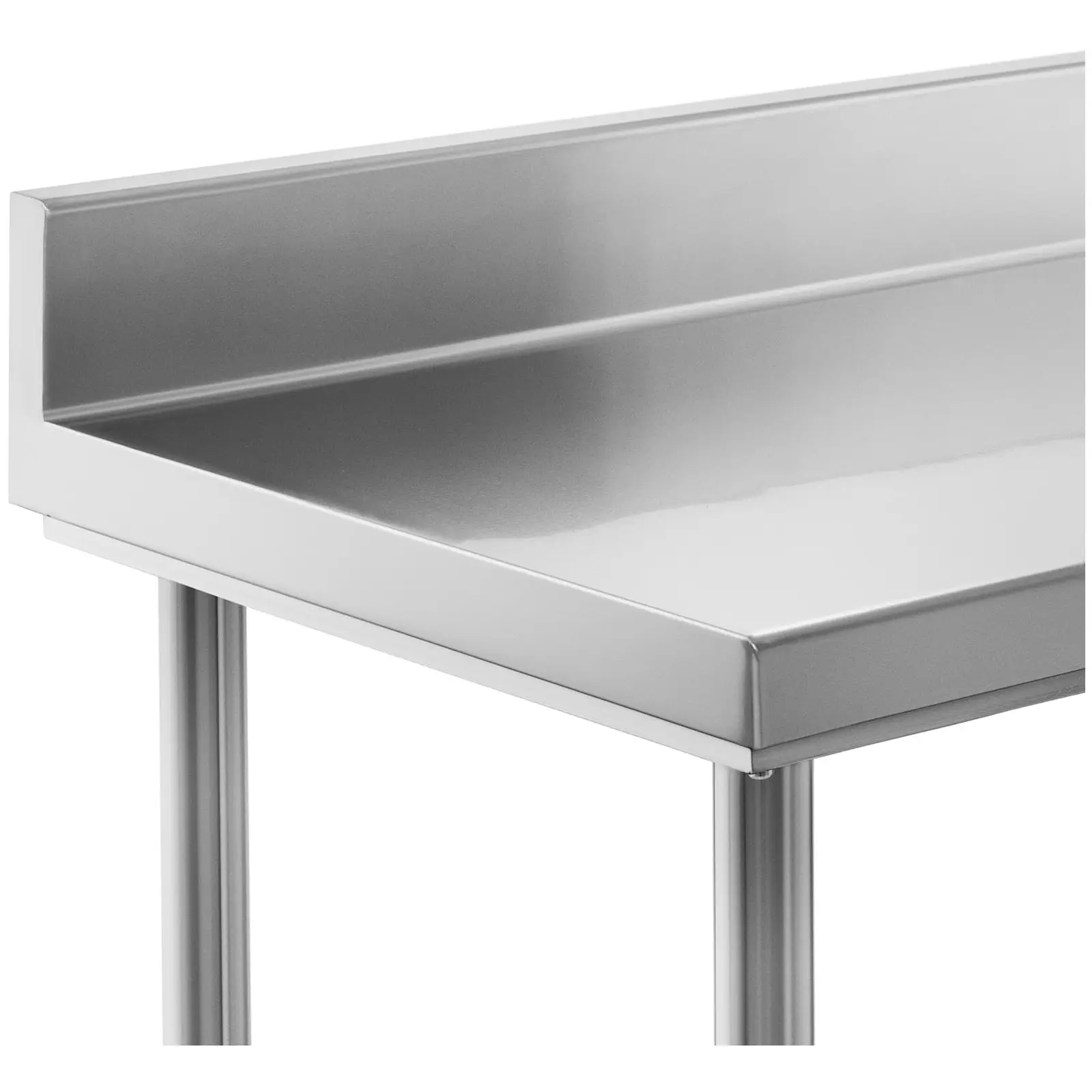 Pracovní stůl z ušlechtilé oceli - 150 x 60 cm - lem - nosnost 220 kg - Royal Catering
