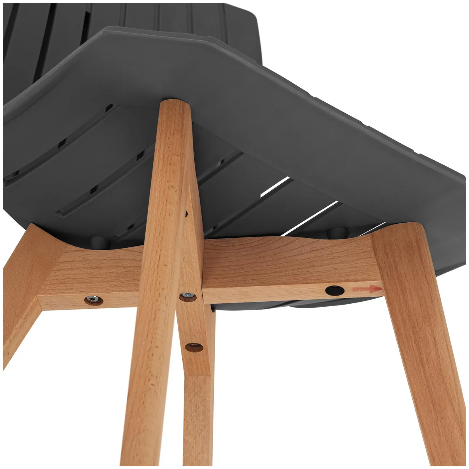 B-zboží Židle - 2dílná sada - až 150 kg - sedák 50 x 47 cm - šedá