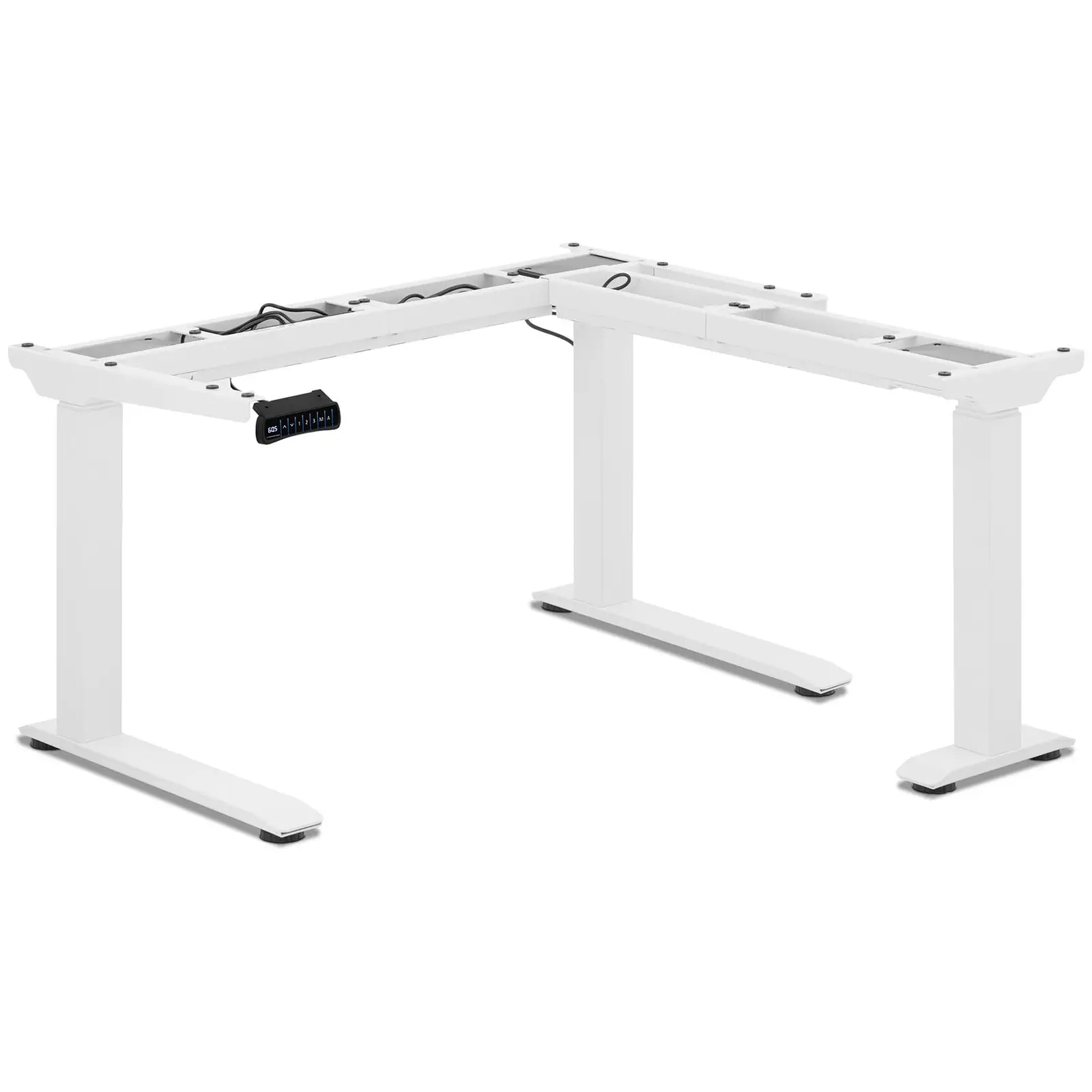 Výškově nastavitelný rohový rám stolu - výška: 60 - 125 cm - šířka: 110 - 190 cm / 90 - 150 cm
