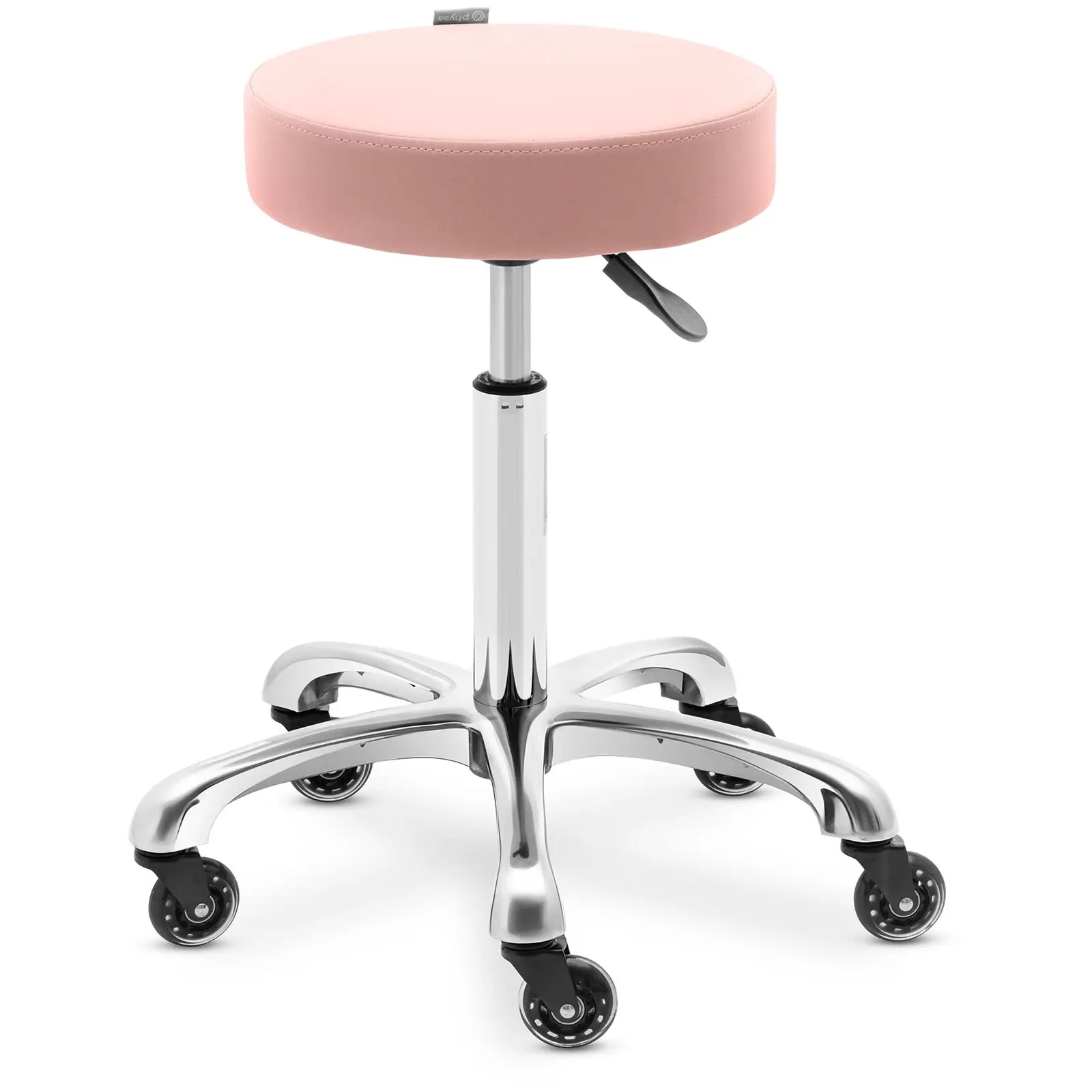 Otočná židle na kolečkách - 540–720 mm - 150 kg - jemně růžová