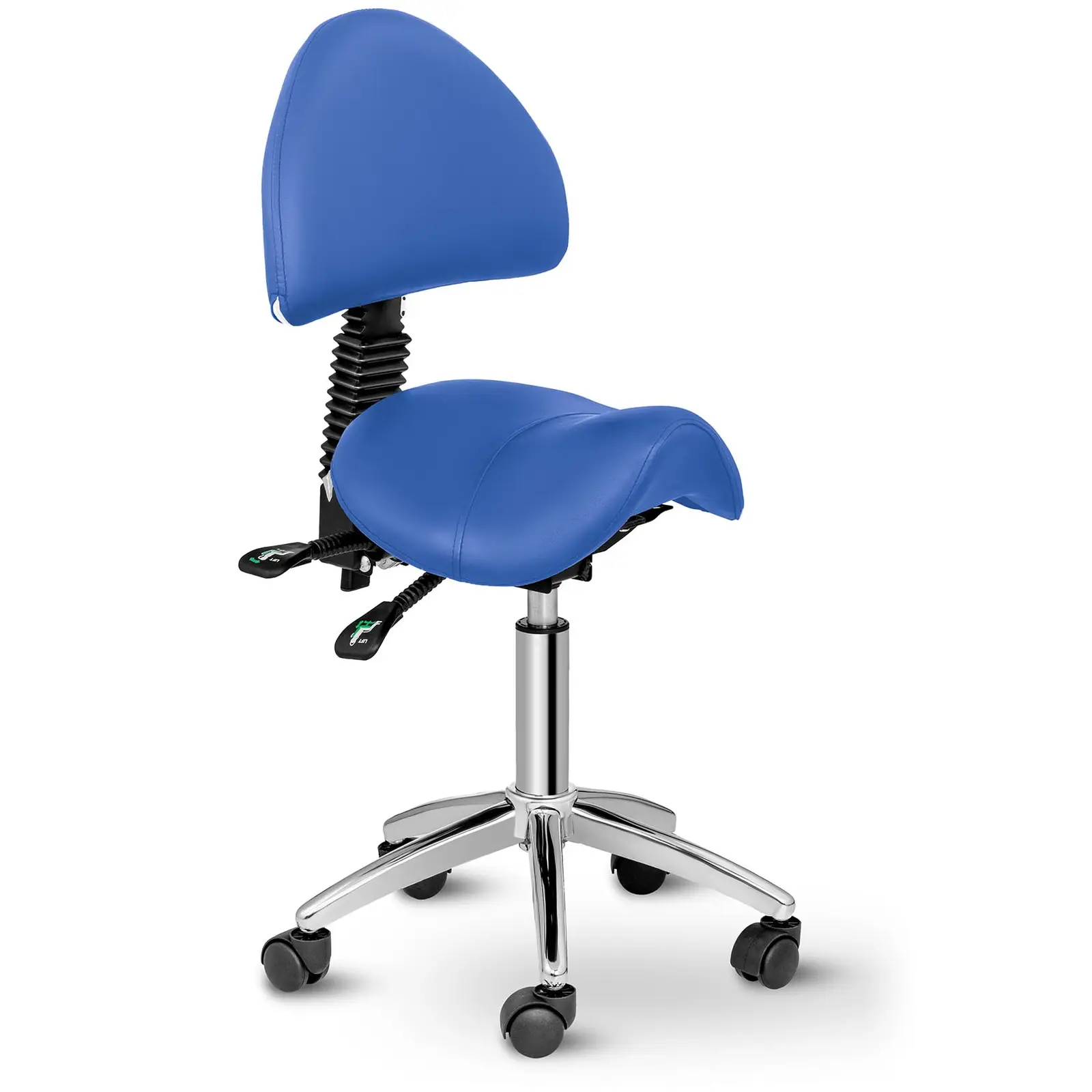 Sedlová židle - 550 - 690 mm - 150 kg - Modrá