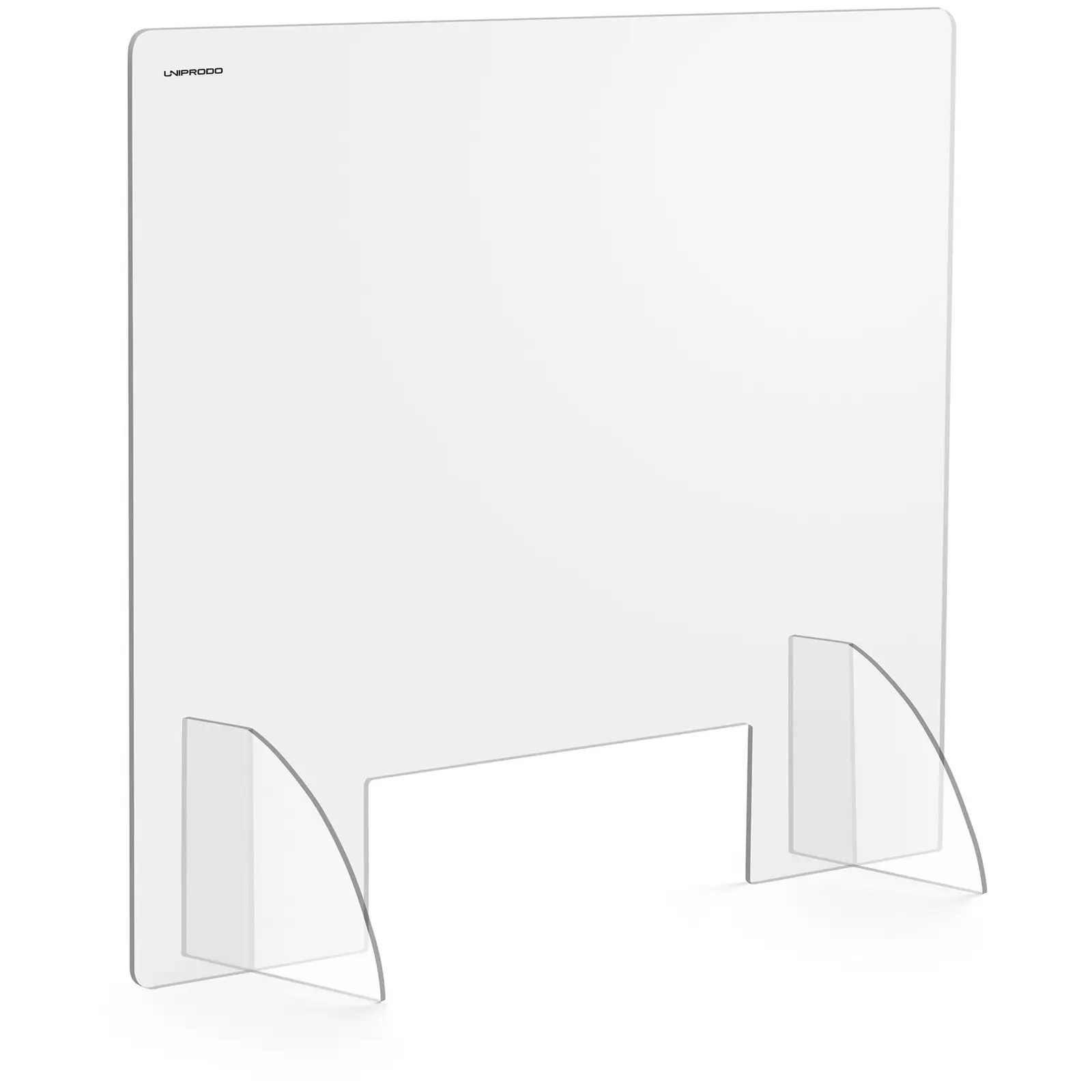 Ochranná přepážka - 95 x 80 cm - akrylátové sklo - výdejové okénko 30 x 10 cm