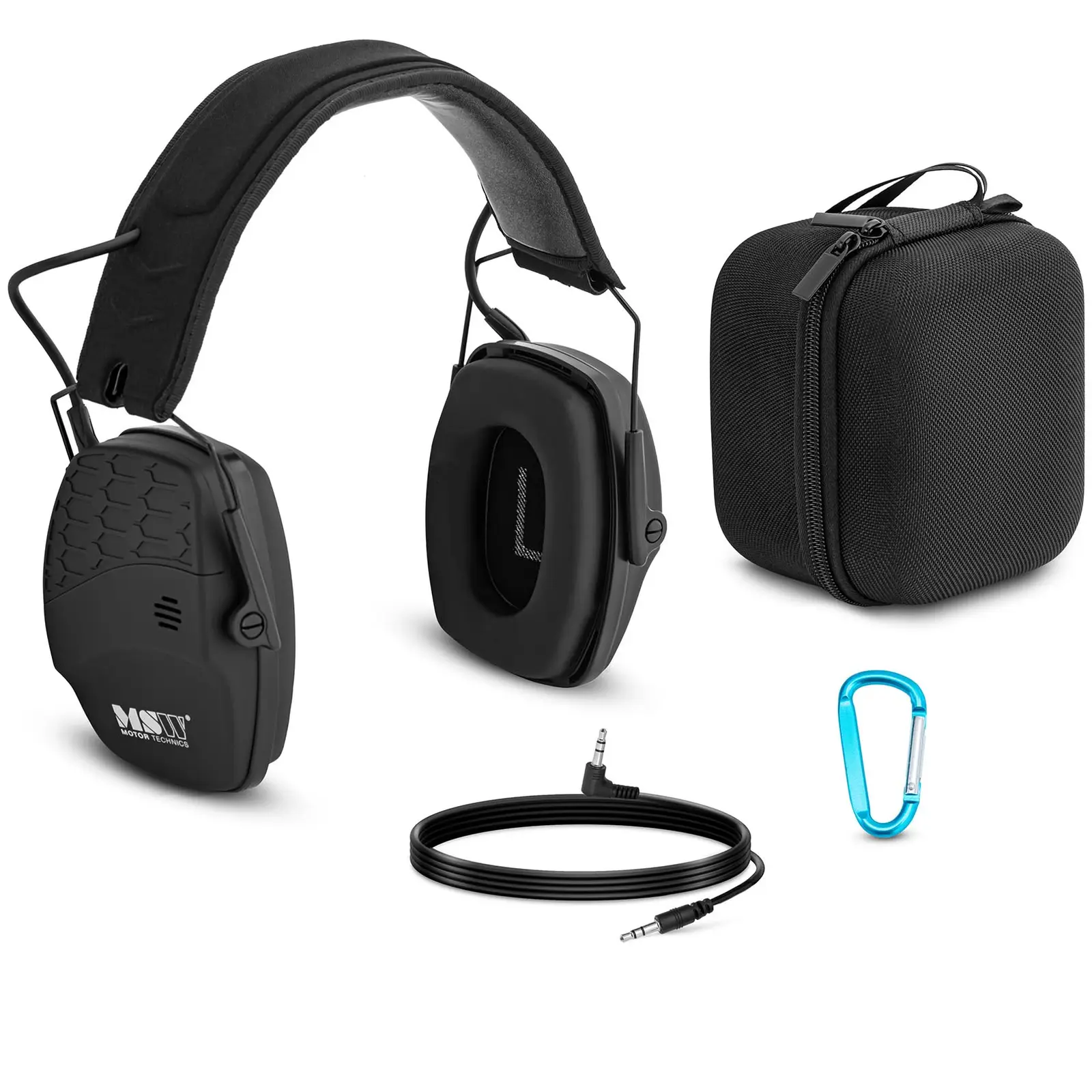 Pracovní sluchátka s Bluetooth - dynamická regulace vnějšího hluku - černá barva
