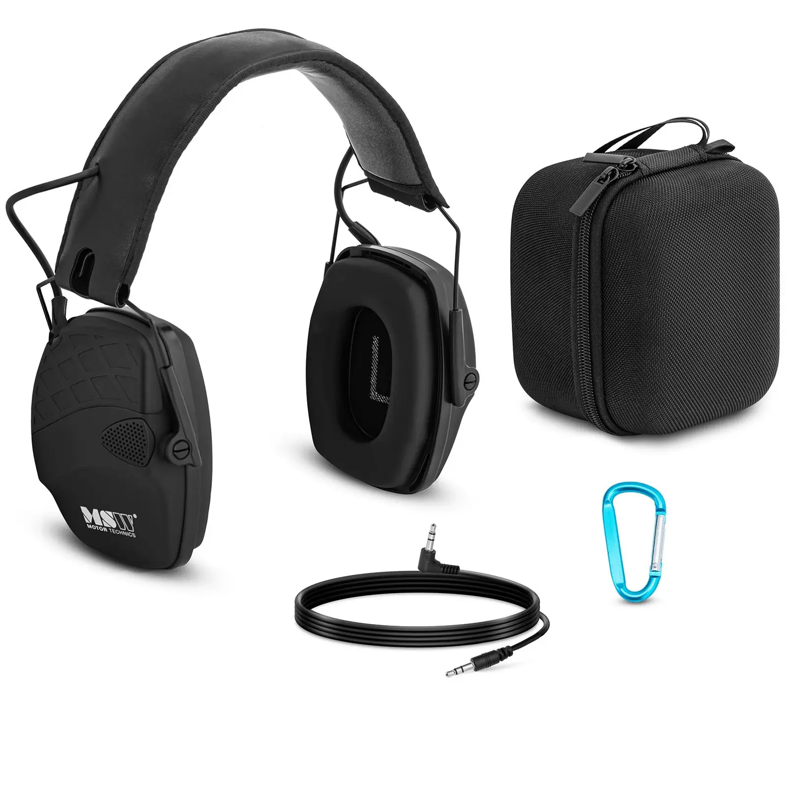 Pracovní sluchátka - dynamická ochrana proti hluku ve venkovním prostředí - černá barva