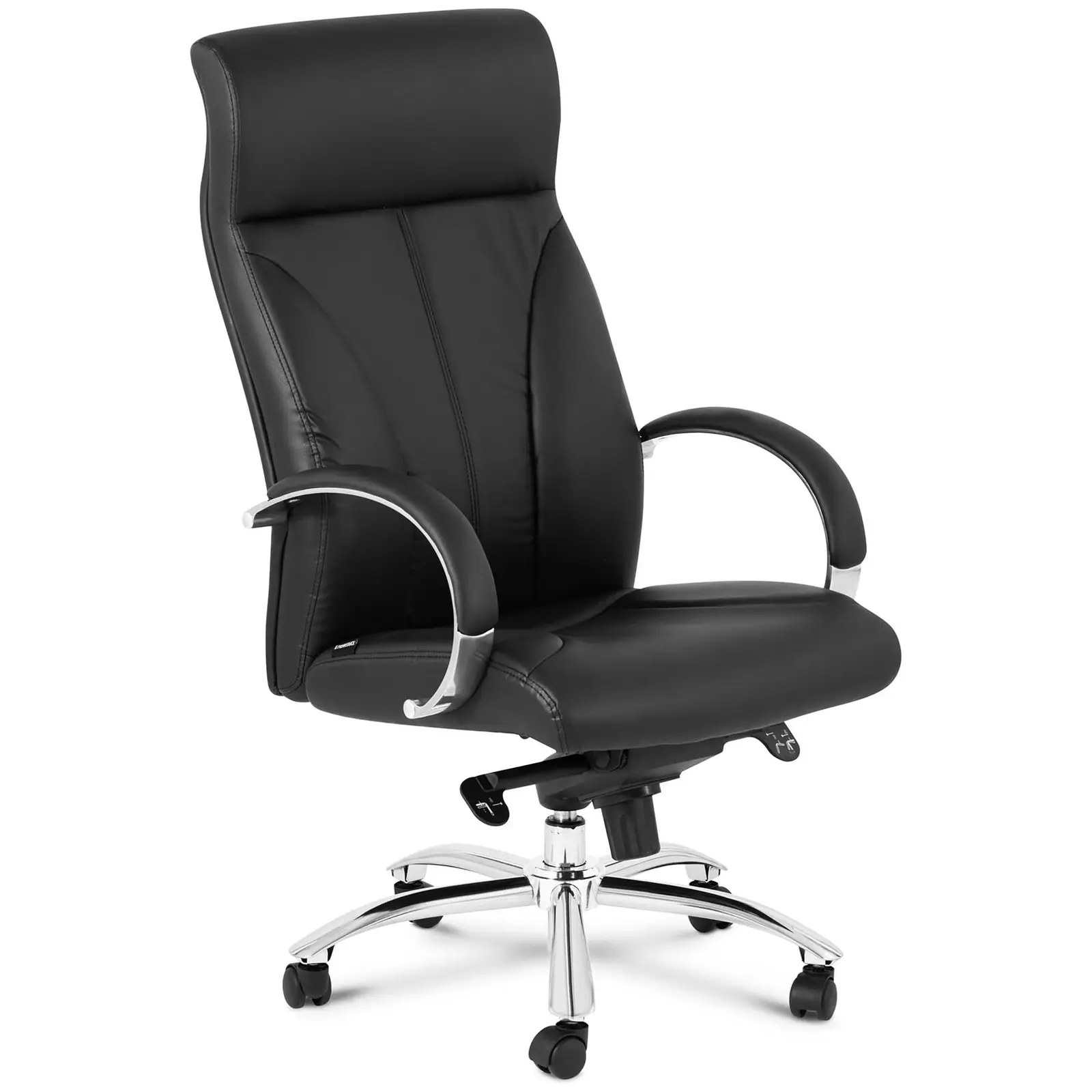 B-zboží Kancelářská židle - opěradlo ze syntetické kůže - černá barva - 100 kg