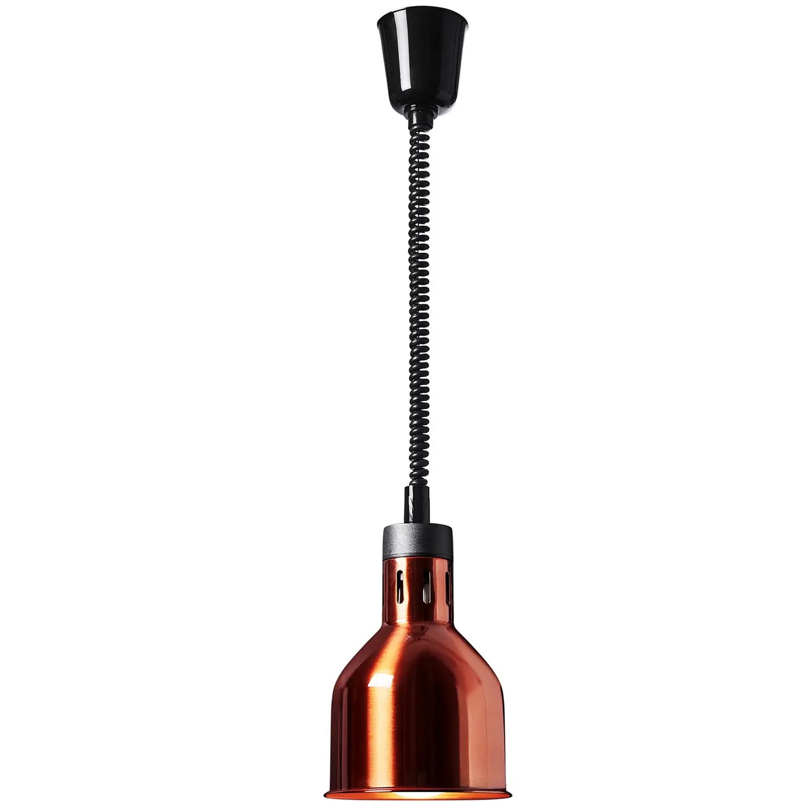 Ohřívací lampa - mosazný vzhled - 17.5 x 17.5 x 25 cm - Royal Catering - Ocel