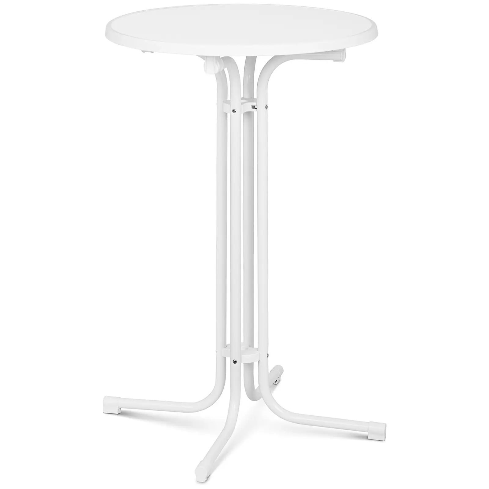 Koktejlový stůl - Ø 70 cm - skládací - bílý