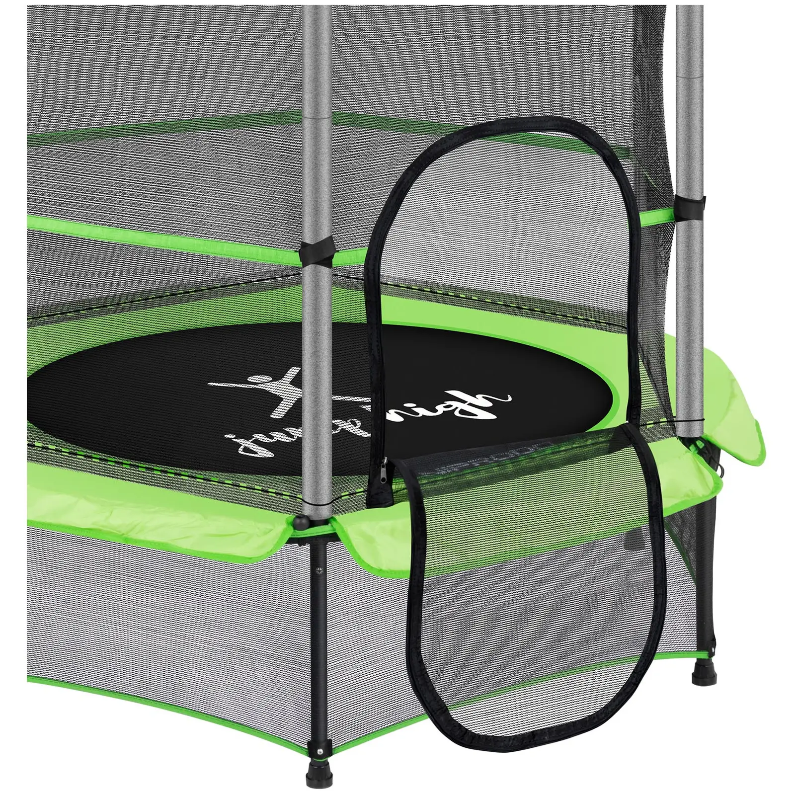 Dětská trampolína - s bezpečnostní sítí - 140 cm - 50 kg - zelená