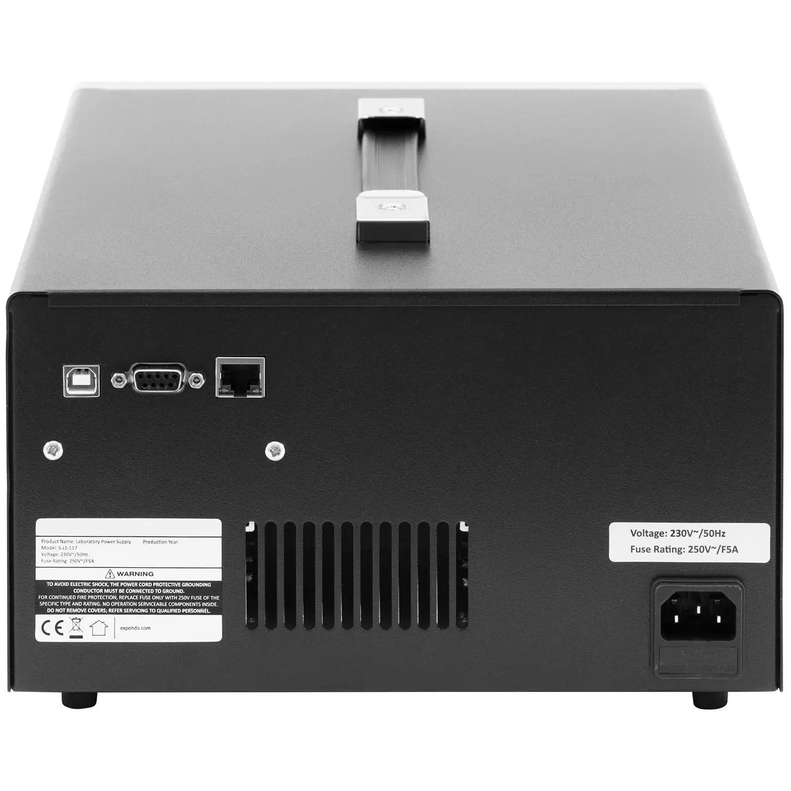 Laboratorní zdroj - 0–30 V - 0–5 A DC - 2x150 W - 5 paměťových míst - LED displej - USB/RS232/LAN
