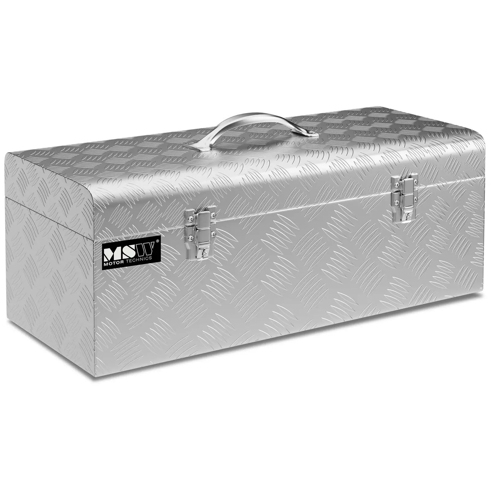 Hliníkový kufr na nářadí - rýhovaný plech - 57,5 x 24,5 x 22 cm - 31 l