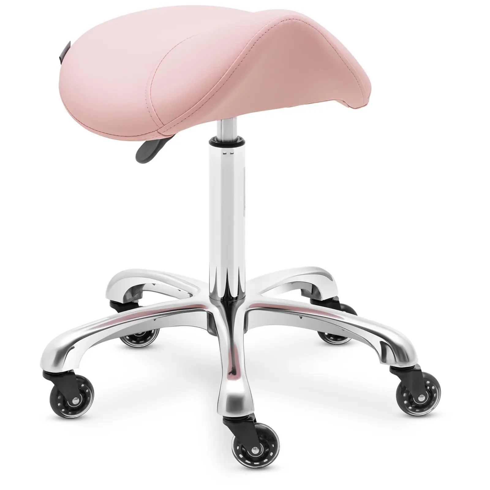 Sedlová židle - 570–750 mm - 150 kg - jemně růžová
