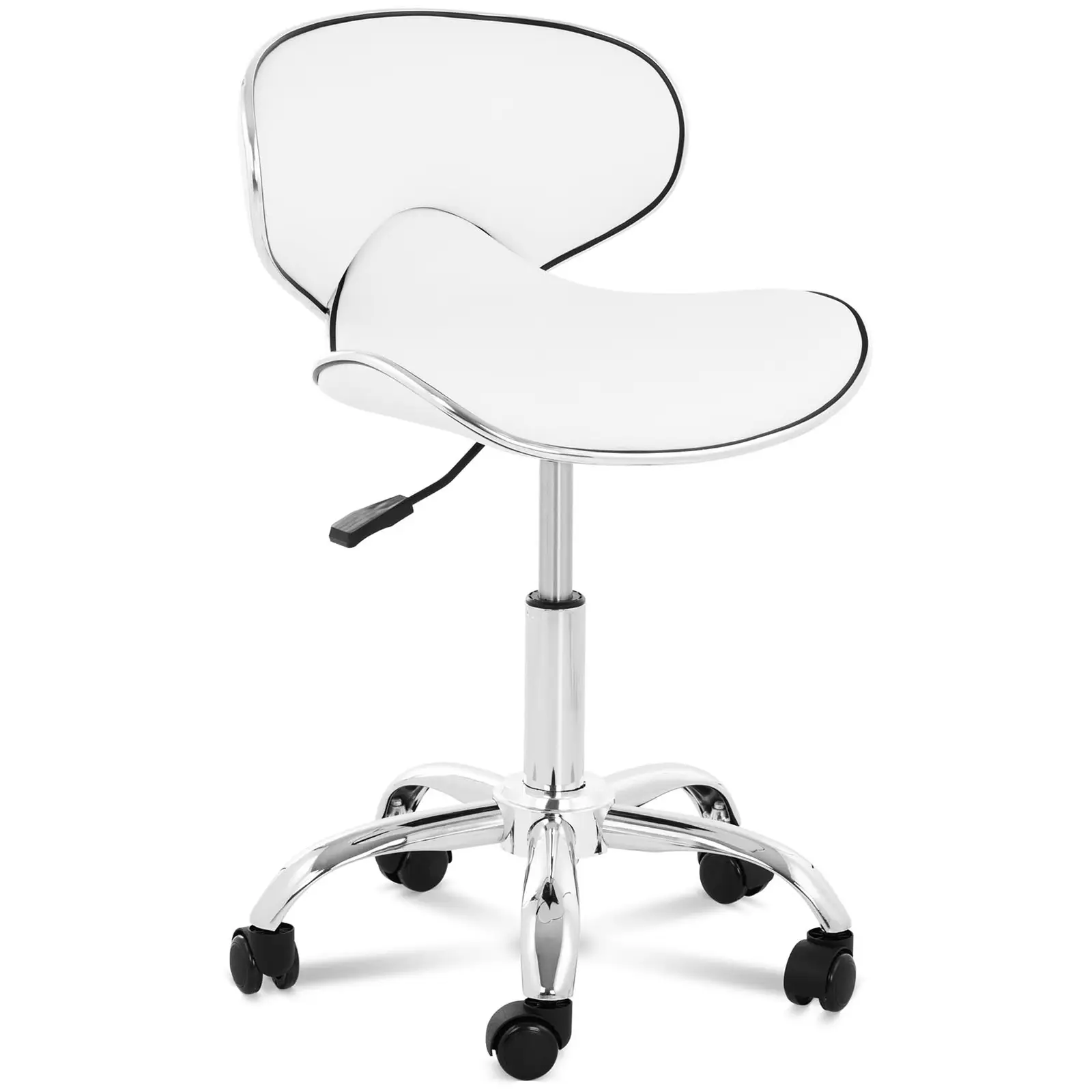 Otočná židle s opěradlem -  mm - 150 kg - Bílá