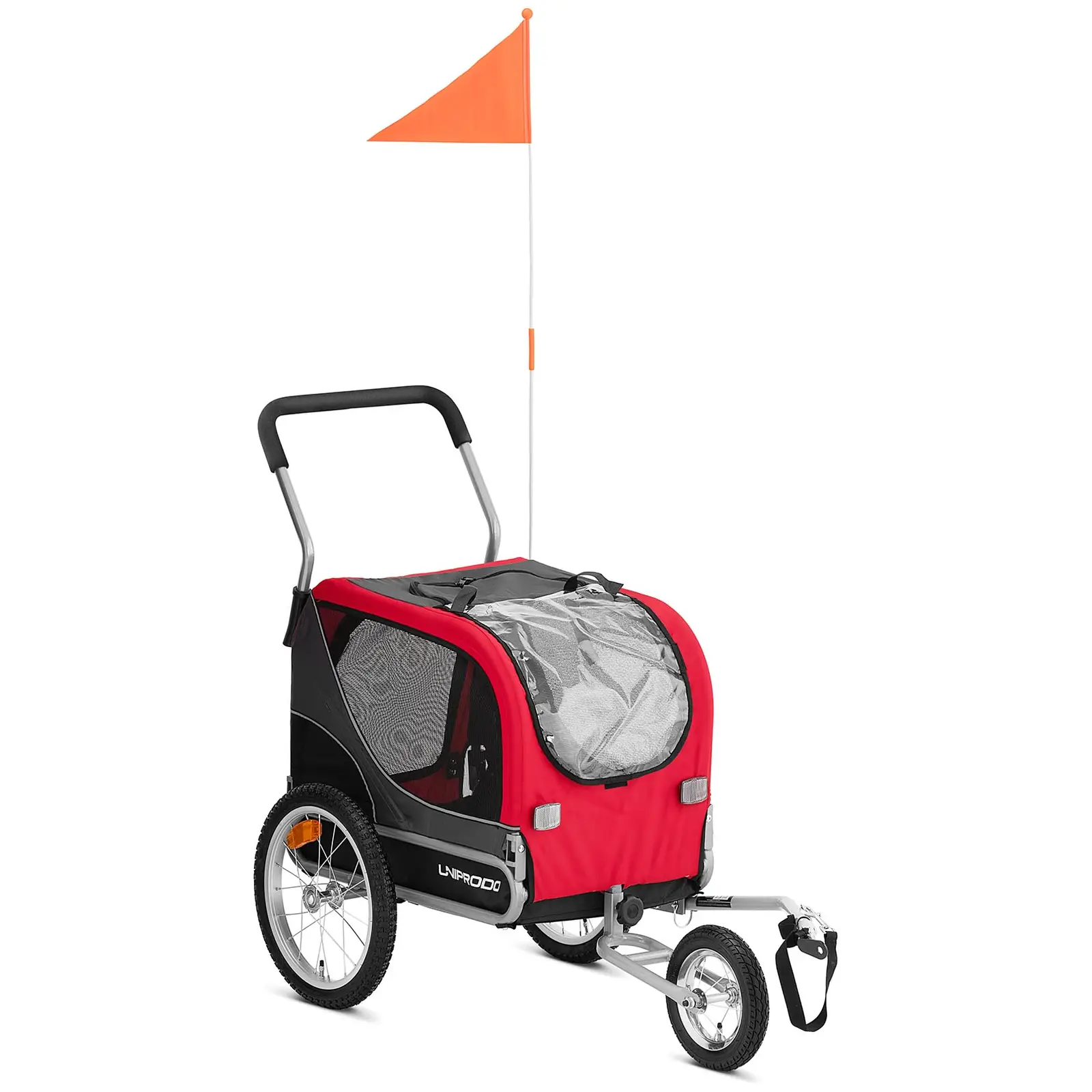 Nákladní vozík za kolo pro psa - 20 kg - odrazky - plachta