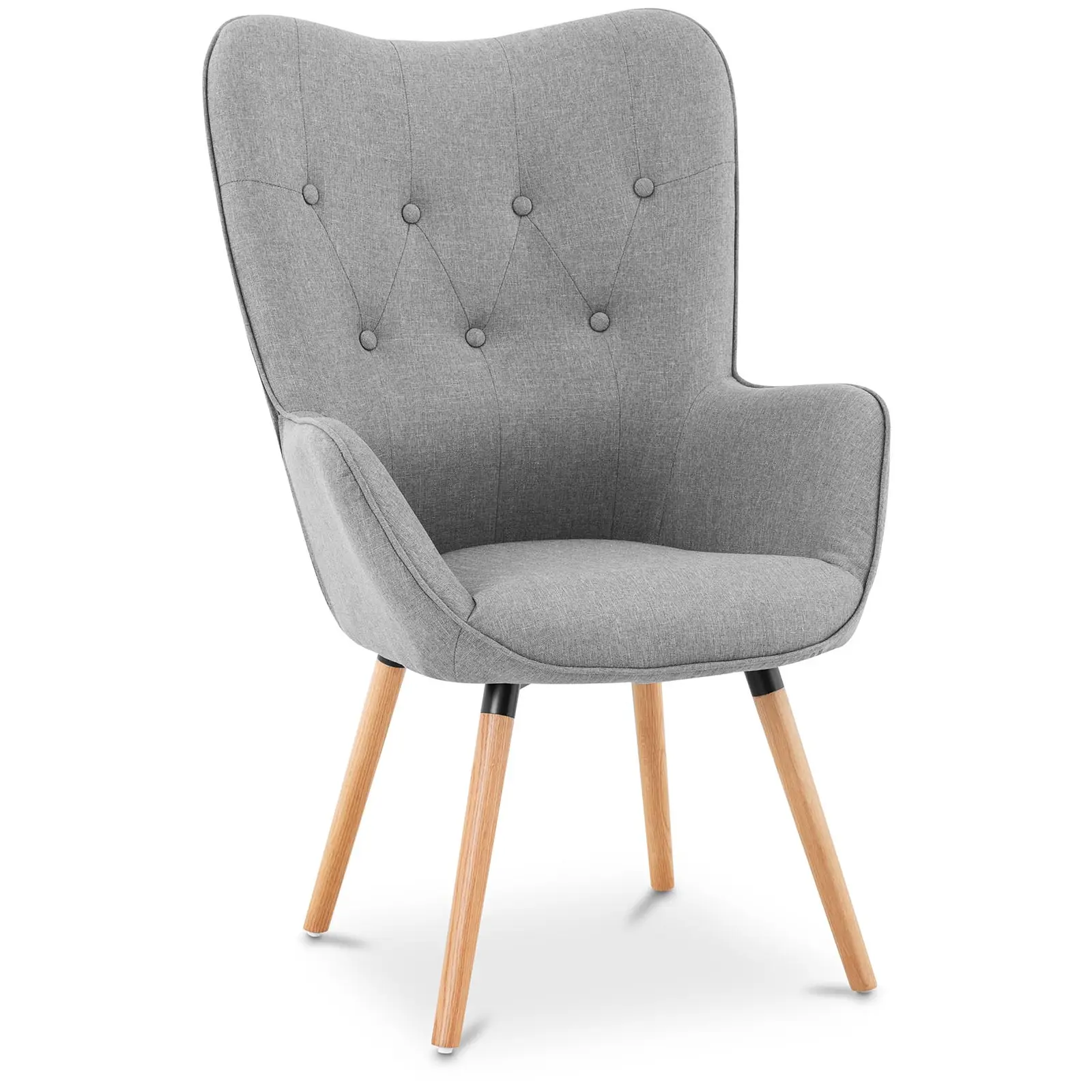 B-zboží Čalouněná židle - do 160 kg - sedací plocha 43 x 49 cm - šedá