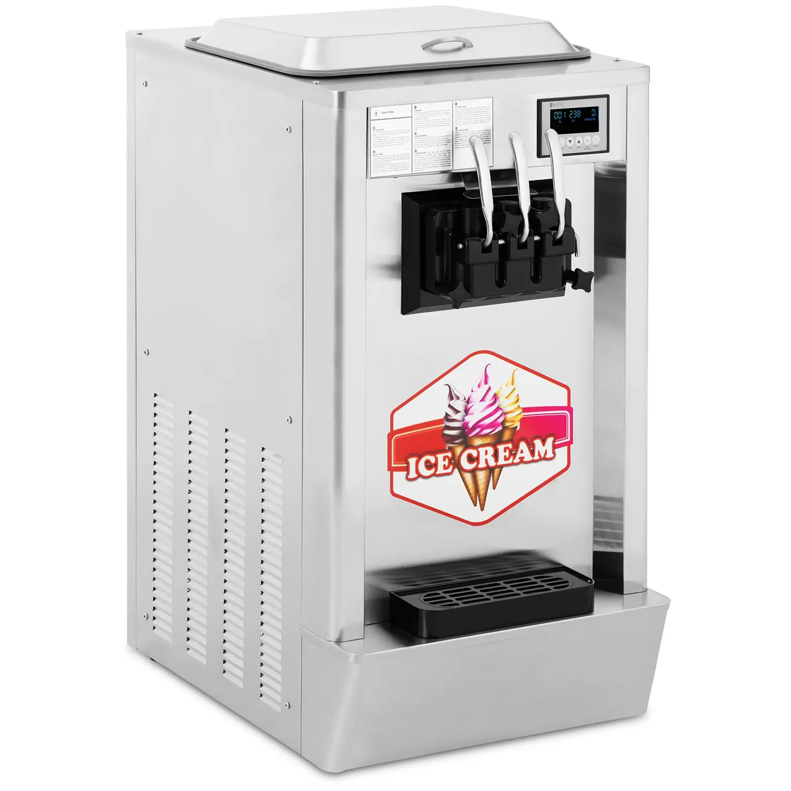 Stroj na točenou zmrzlinu - 1 550 W - 23 l/h - 3 příchutě - Royal Catering