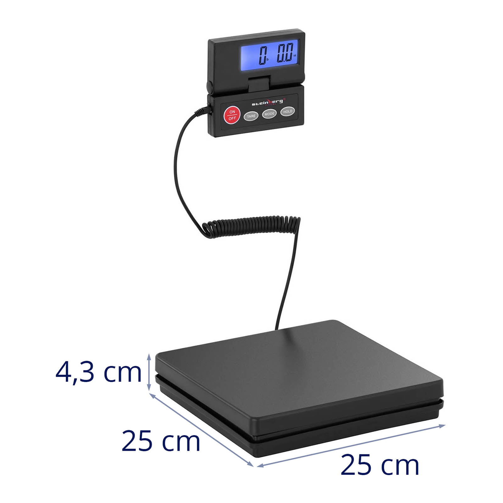 Digitální balíková váha - 50 kg / 2 g - externí LCD displej