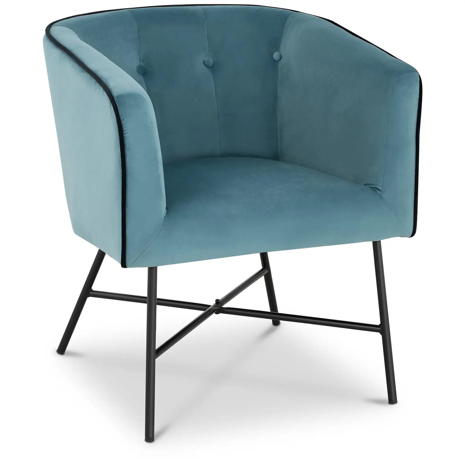 B-zboží Čalouněná židle - do 160 kg - sedací plocha 48 x 41,5 cm - černá