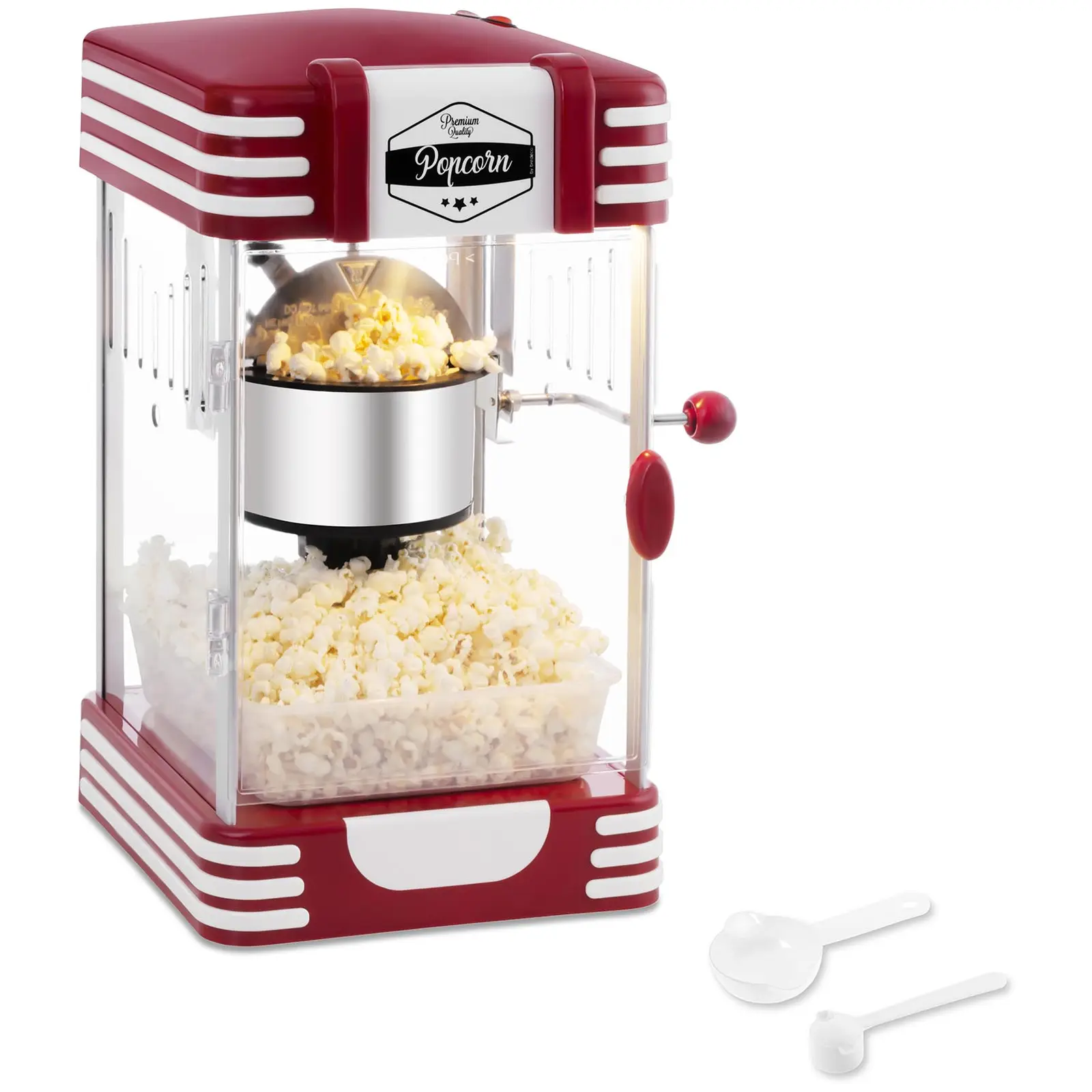 Stroj na popcorn - 50. léta retro design - červený