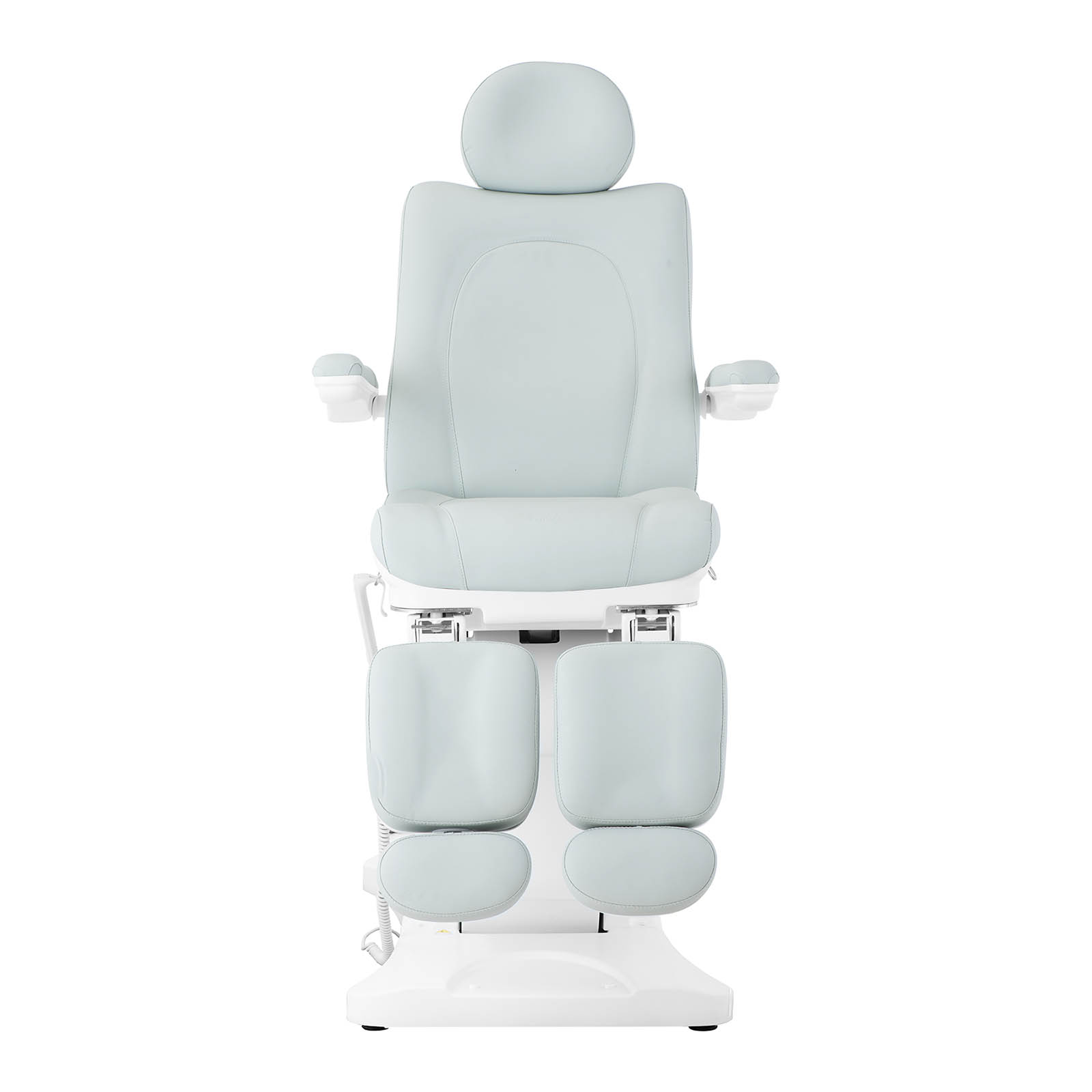 Židle a stolička na kolečkách pro péči o nohy s opěradlem - pistácie