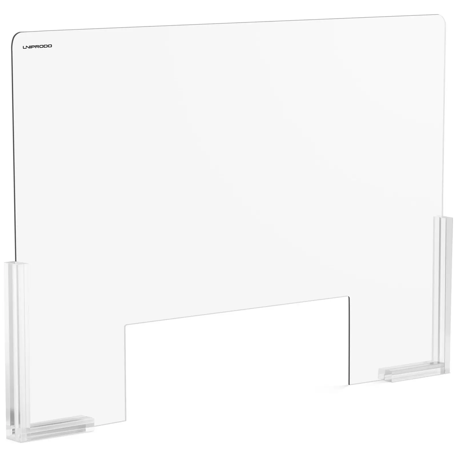 Ochranná přepážka - 95 x 65 cm - akrylátové sklo - výdejové okénko 50 x 16 cm
