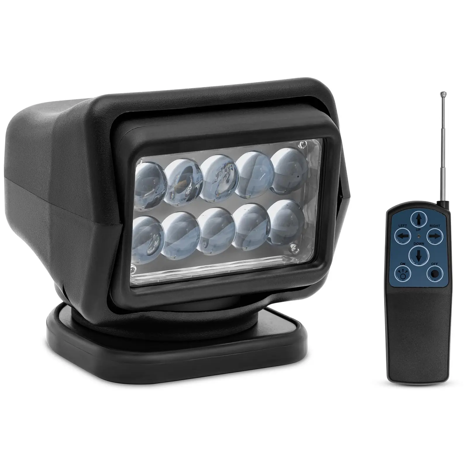 LED reflektor - 9–32 V - 50 W - otočný o 360° - naklápěcí o 120° - s dálkovým ovládáním