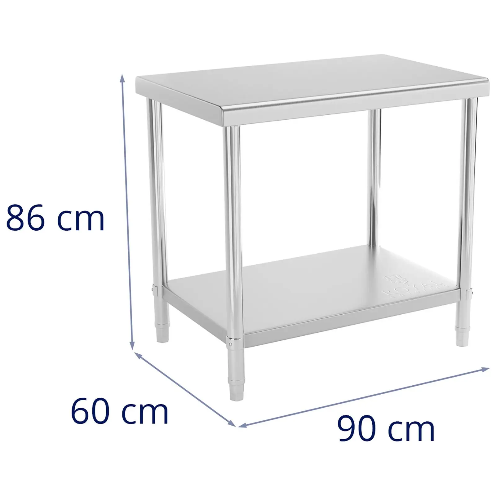 Nerezový stůl - 90 x 60 cm - nosnost 210 kg
