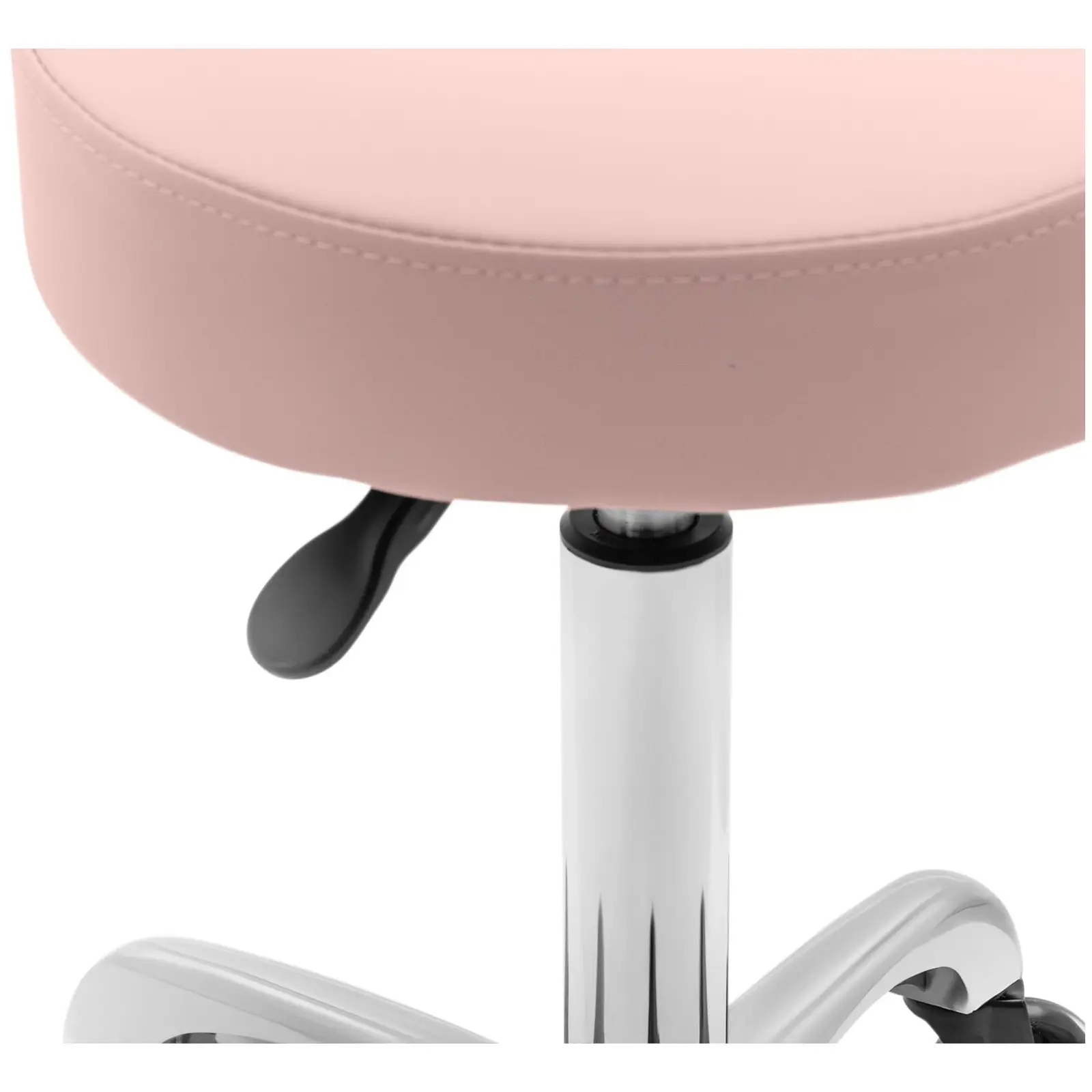 Beauty gauč a pojízdná stolička s opěradlem - růžová, bílá